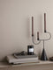 kandelaar Candelabra zwart met kegelvoet en drie kaarsenhouders