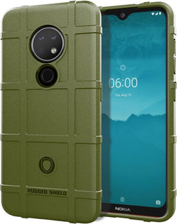 iMoshion Hoesje Geschikt voor Nokia 7.2 / 6.2 Hoesje Siliconen - iMoshion Rugged Shield Backcover - Groen
