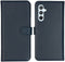 Selencia Galaxy A54 (5G) - Echt Lederen Bookcase - 3 Pashouders - Blauw