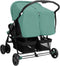 vidaXL - Tweelingkinderwagen - staal - groen