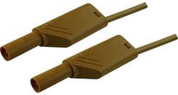 SKS Hirschmann MLS WS 100/2,5 Veiligheidsmeetsnoer Banaanstekker 4 mm Banaanstekker 4 mm 1.00 m Bruin 1 stuk(s)