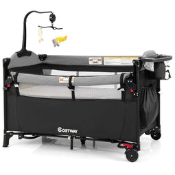 Coast Multifunctionele Baby Ledikant - 76 x 108,5 x 83 cm - Zwart