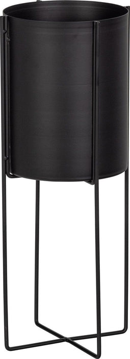 WOOOD Arda Plantenpot - Metaal - Zwart - 48x20x20