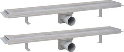 vidaXL - Doucheafvoer - 2 - st - rechthoekig - 730x140 - mm - roestvrij - staal