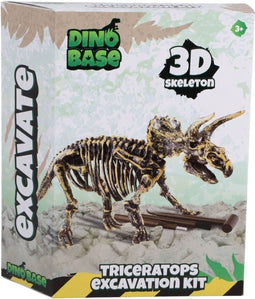 Dinobase Dino uitbikken Triceratops 3D set.