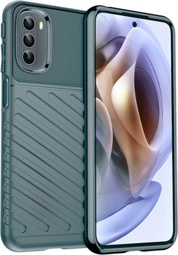 imoshion Hoesje Geschikt voor Motorola Moto G41 / Moto G31 Hoesje Siliconen - imoshion Thunder Backcover - Groen