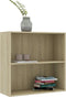 vidaXL Boekenkast met 2 schappen 80x30x76,5 cm spaanplaat sonoma eiken