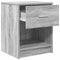 vidaXL - Nachtkastjes - 2 - st - met - lade - 40x34x50 - cm - grijs - sonoma - eiken