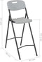 vidaXL - Barstoelen - inklapbaar - 2 - st - HDPE - en - staal - wit