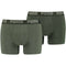 Heren Boxer Shorts Puma Basic 2 Onderdelen Donkergroen Maat