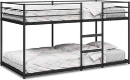 vidaXL - Stapelbed - zonder - matras - 75x190 - cm - staal - zwart