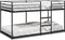 vidaXL - Stapelbed - zonder - matras - 75x190 - cm - staal - zwart