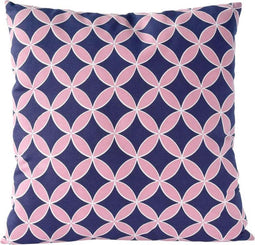 Sierkussen decoratie kussen Blossom 45 x 45 cm blauw roze