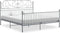 vidaXL - Bedframe - metaal - grijs - 200x200 - cm