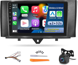 NHOPEEW Android Autoradio voor Mercedes Benz Smart Fortwo 2011-2015 - 9 Inch Touchscreen