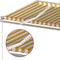 vidaXL - Luifel - handmatig - uittrekbaar - met - LED - 450x300 - cm - geel - en - wit
