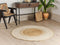 MELEKLI - Laagpolig vloerkleed - Beige/Wit - ø 140 cm - Jute