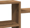 vidaXL - Wandschap - 129x18x42 - cm - bewerkt - hout - artisanaal - eikenkleurig