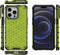 Lunso - Honinggraat Armor Backcover hoes - Geschikt voor iPhone 13 Pro - Fluor Geel