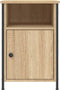 vidaXL - Nachtkastje - 40x42x60 - cm - bewerkt - hout - sonoma - eikenkleurig