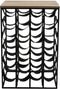 Wijnrek 24 flessen - 44x33x65 - Zwart - Metaal/Kunstleer/Hout