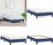 vidaXL - Bedframe - zonder - matras - 90x190 - cm - stof - blauw