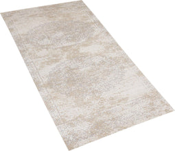 BEYKOZ - Laagpolig vloerkleed - Beige - 80 x 150 cm - Katoen