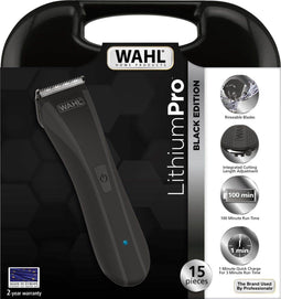 Wahl 'Black Edition' Lithium Pro LED draadloze tondeuse - 190.0469 - cordless - met opzetkammen set - 0,5 tot 25mm