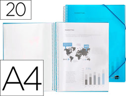 Liderpapel EC05, Project folder, A4, Blauw, Elastische band, 310 mm, 240 mm