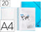 Liderpapel EC05, Project folder, A4, Blauw, Elastische band, 310 mm, 240 mm