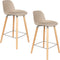 Zuiver Albert Kuip Barkruk 65 cm Taupe - Set van 2