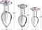 Booty Sparks - Pink Gem Glazen Buttplug Met Siersteen - Roze - Drie maten Medium