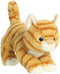 Aurora Pluche dieren knuffel - lapjes kat - oranje - huisdierknuffel - 21 cm - knuffel cadeau