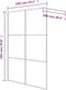 vidaXL - Inloopdouchewand - 140x195 - cm - halfmat - ESG-glas - zwart