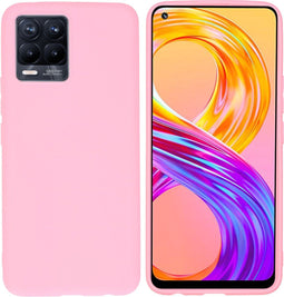 iMoshion Hoesje Geschikt voor Realme 8 Pro / Realme 8 Hoesje Siliconen - iMoshion Color Backcover - Roze