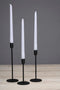 Arti Casa Kandelaars - Set van 3 - Metaal - Ø2 cm - Zwart (3 stuks)