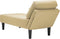 vidaXL - Chaise - longue - met - kussen - corduroy - stof - lichtgroen - grijs