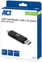 ACT AC6375 - USB-C/USB-A Kaartlezer - SD/micro SD - Zwart