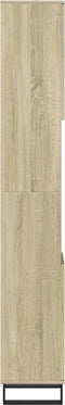 vidaXL - Badkamerkast - 30x30x190 - cm - bewerkt - hout - sonoma - eikenkleurig
