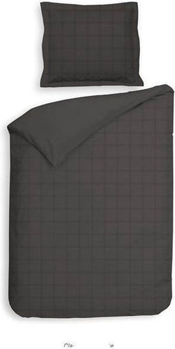 Heckettlane Diamante - Dekbedovertrek - Eenpersoons - 140x200/220 cm - Dark Gull Grey