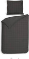 Heckettlane Diamante - Dekbedovertrek - Eenpersoons - 140x200/220 cm - Dark Gull Grey