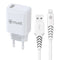 Muvit for Change - Oplader + Kabel USB A naar USB-C - 12 W - Wit