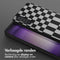 Selencia Hoesje Met Koord Geschikt voor Samsung Galaxy S23 FE - Selencia Siliconen design hoesje met afneembaar koord - Zwart / Irregular Check Black