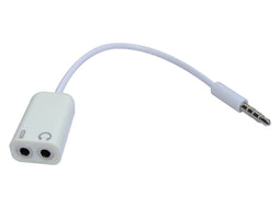 Sandberg Headset converter - Dual naar Single - 3.5mm analoog - Wit