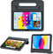 Accezz iPad 10.9 (2022) - Kidsproof Backcover met handvat - Schokabsorberend foam - Zwart