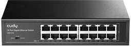 Cudy GS1016 - Schakelaar - 16x Ethernet 1Gbps - Zwart