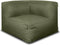 Feel Furniture - Binnen en Buiten bank - Odin - 4 Persoonsbank - Groen - Met Hocker