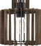 NIARI - Hanglamp - Donkere houtkleur - Multiplex