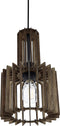 NIARI - Hanglamp - Donkere houtkleur - Multiplex