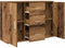 vidaXL - Dressoir - 90x29,5x65 - cm - bewerkt - hout - oud - houtkleurig